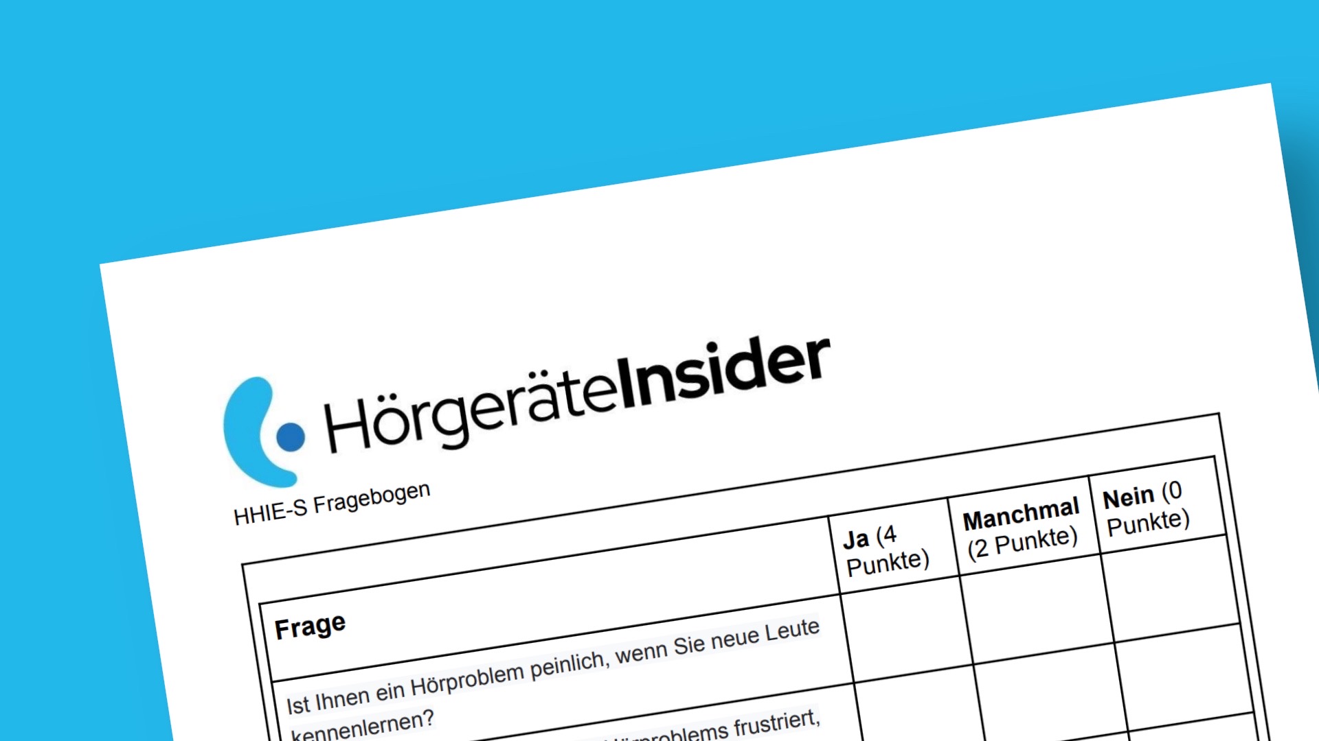 Hörgeräteinsider Fragebogen